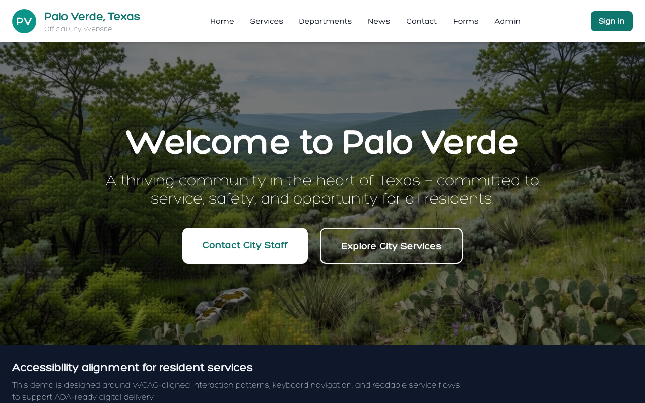 Government forms and website delivery preview